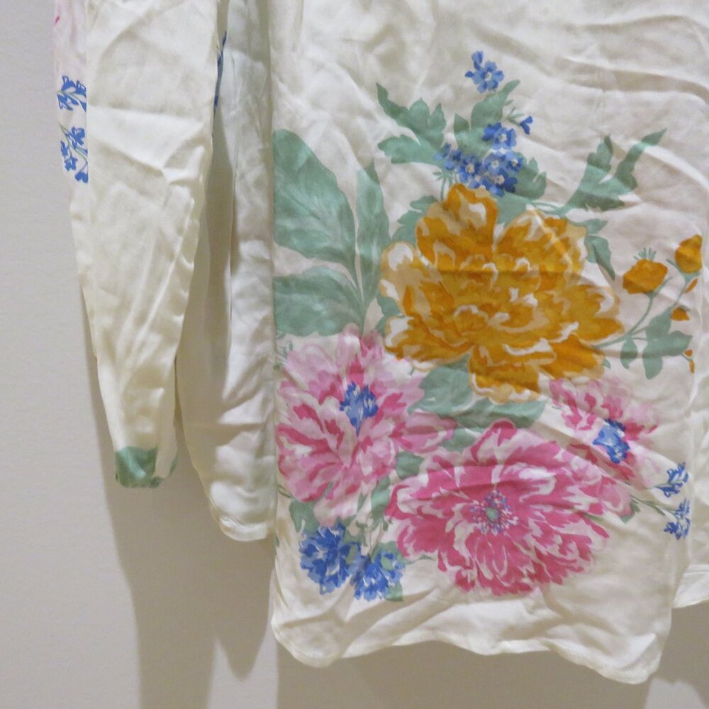 Z SUPPLY Clarisa Floral Shirt Top Medium Boho Spring Flowy Summer Vacation - Picture 10 of 15